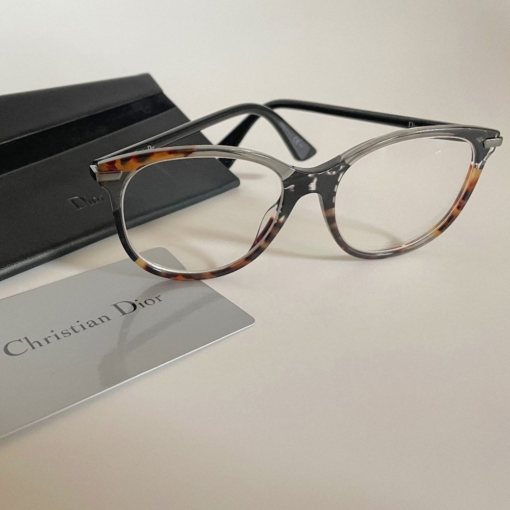 Christian Dior Glasses Optical Frames Dioressence11 Gray Bksptd 0ACI ~Rare